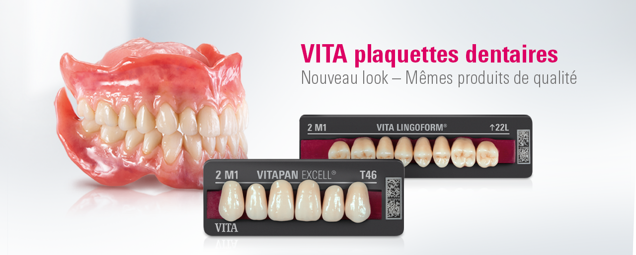 Nos nouvelles plaquettes dentaires pour toutes les gammes de dents VITA.