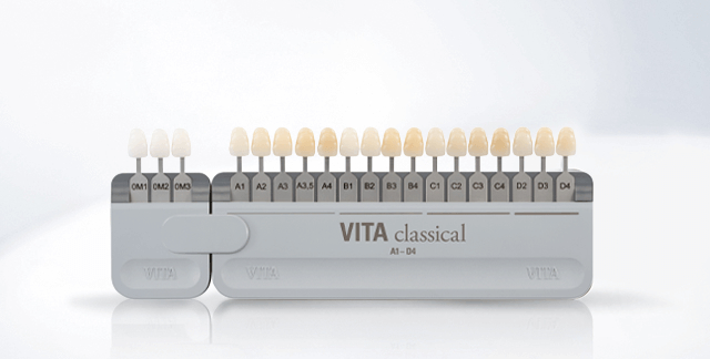 VITA classical A1-D4 Цветовая шкала с VITA Bleached Shades.